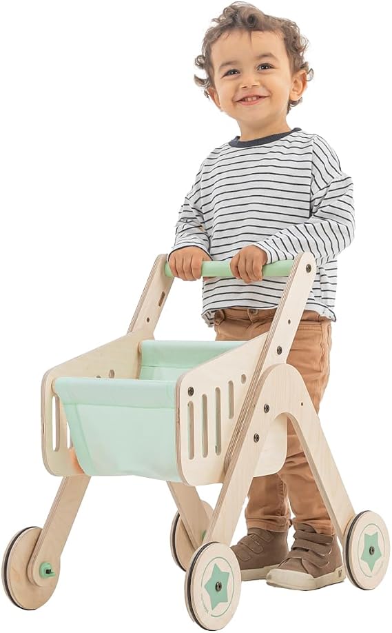 Mamatoyz Trio Shopper 2 in 1 Toy Market Cart and Walker