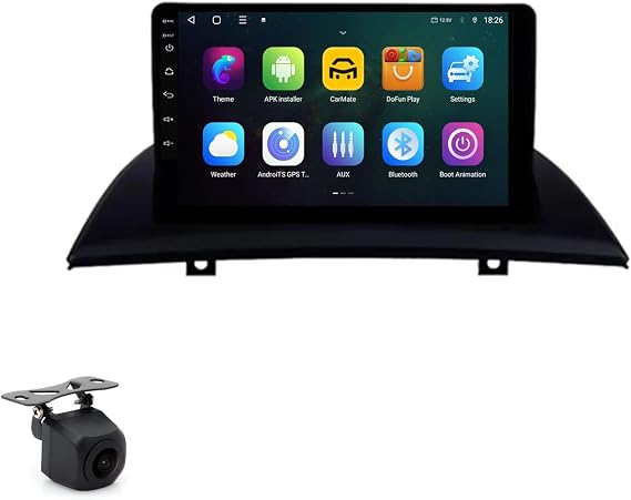 Android 9 Inch Touchscreen Car Radio Stereo for BMW X3 E83 2003-2010 with Carplay Android Auto GPS Navigation with BT WiFi USB Mirror Link FM Auto Parts(1+32G)