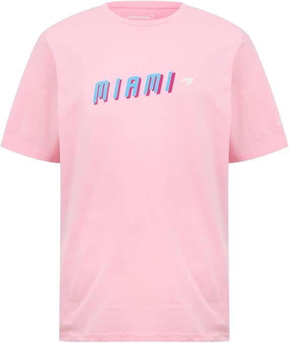 McLaren F1 Men's Miami Neon Graphic T-Shirt-Black/White/Vice Blue/Beetroot Purple/Crystal Rose/Aqua Sky