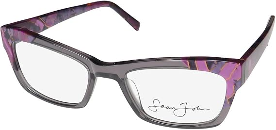 Sean John 6027 Cat Eye Eyeglass FrameGlasses Colorful Celebrity Designer Luxury Premium Acetate Plastic