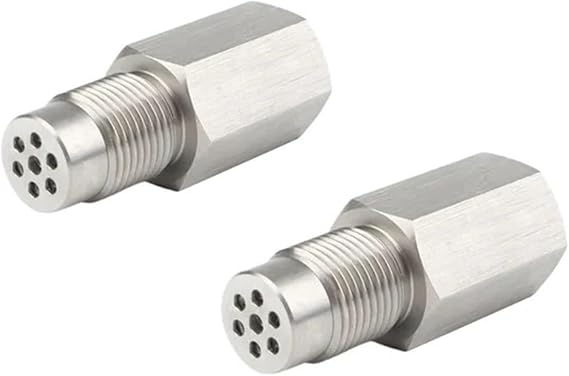 2 PCS Universal M18X1.5 Oxygen O2 Sensor Spacer Adapter Extension Filter CEL Mini Catalyst Check Engine Light