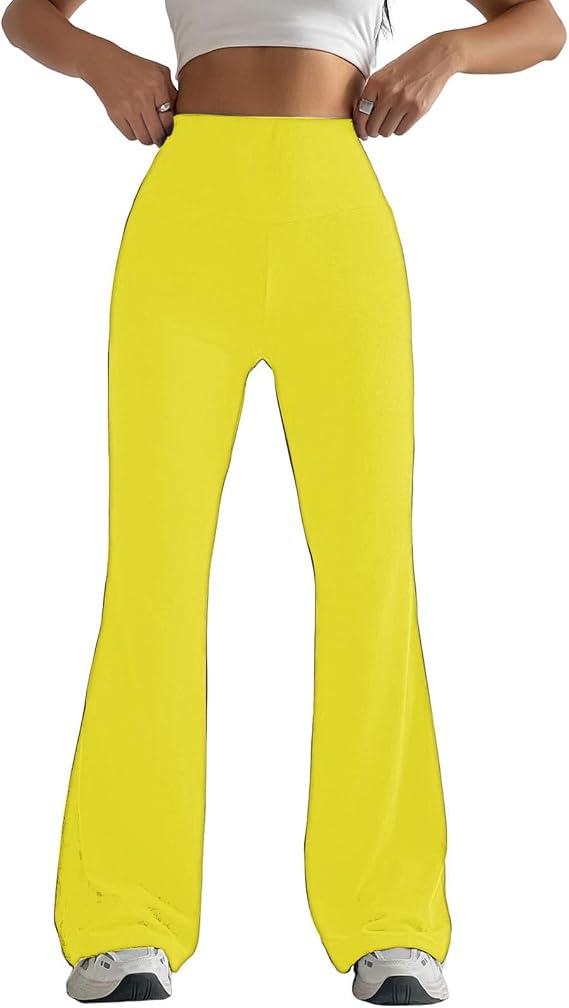 BOXIACEY Womens Bootcut Yoga Pants Tummy Control Flare Leggings High Waisted Bootleg Yoga Pants Tummy Control Work Pants