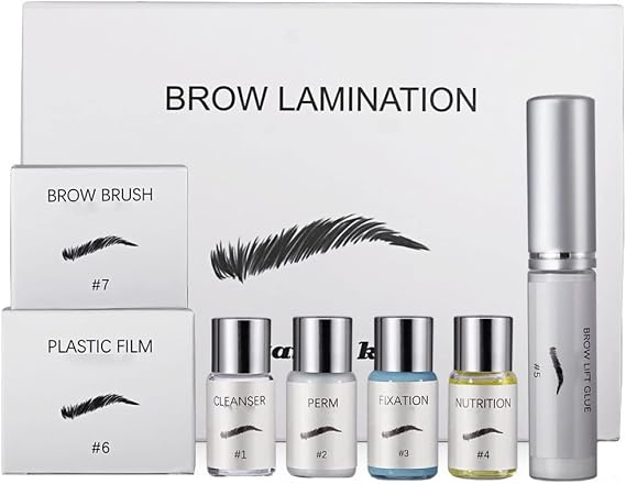 Brow Lamination Kit, Beauty Brows Kit for 45-60 Days 3D Eyebrow Lamination Professional Natural Trendy Long Lasting Perming Eyebrow for Home Use