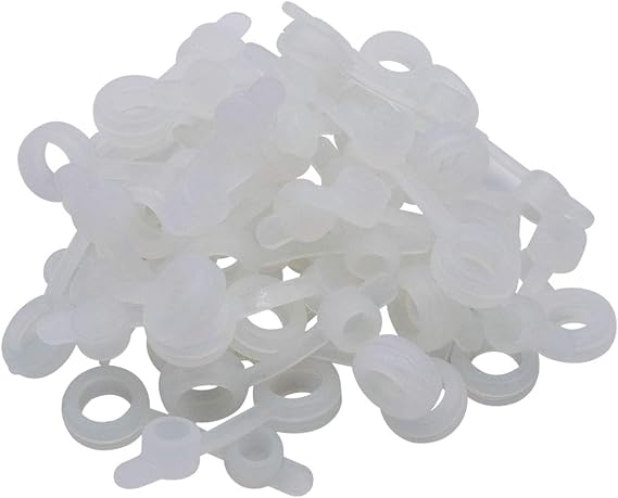 8mm Silicone Straw Hole Grommets with Plugs for Mason Jar Lids 40 PCs | Multipurpose Straw Hole Gromments with Attached Plug for Jar Lids with straw hole, Leak Proof & Airlock/ Airtight ( Pack of 40 )