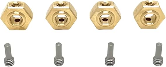 RC Car Parts Compatible With MJX For Hyper Go H12Y H12Y+ H12P RC Car Upgrade Parts 4pcs Brass 12mm Wheel Hex Hub Connectors
