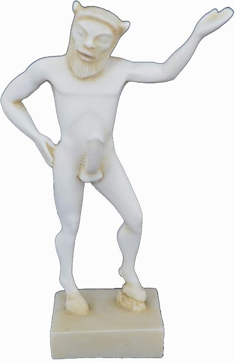 Satyr Sculpture Miniature Aged Statue Ancient Greek Mythic Creature