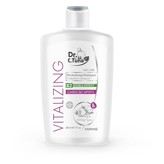 FARMASi Dr. C. Tuna Vitalizing Garlic Shampoo with Capixyl, 17 fl oz