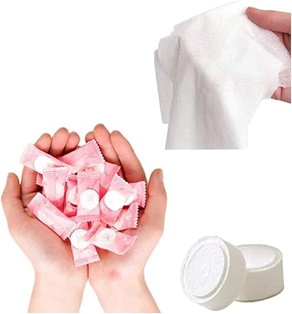 200 Pieces Mini Compressed Towels Portable Disposable Individually Wrapped Compressed Cotton Coin Tissue Towel for Travel, Camping, Hiking, Sport, Beauty Salon, Home Hand Wipes