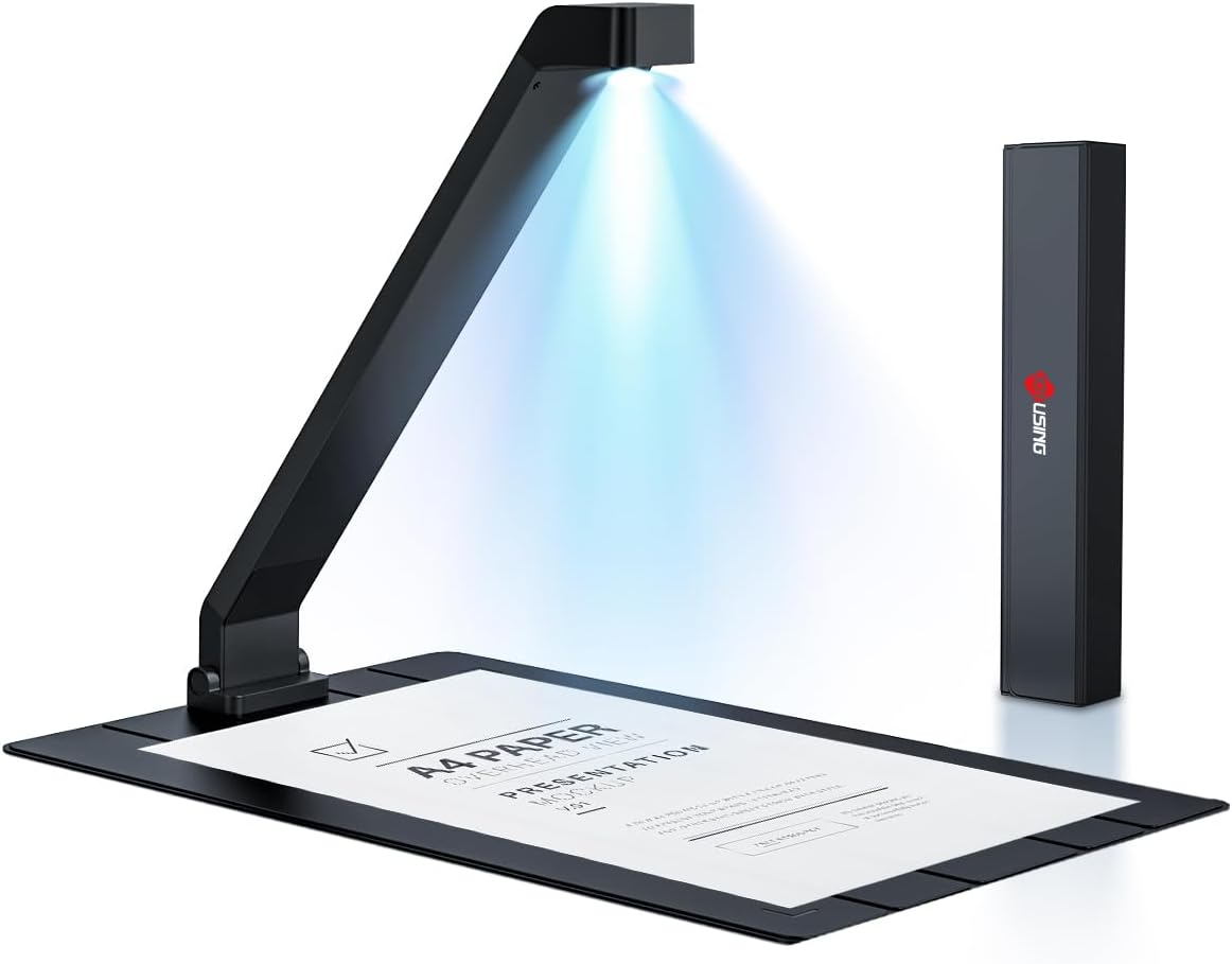 JOYUSING Scanpad100 Pro 16MP Portable Document Scanner, USB Document Camera, 1s Per Scan, OCR Text Recognition, AI Enhancement, Capture Size A4, Folds to Go, Support Win & Mac (Not for Books)