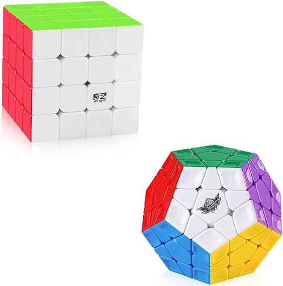 D-FantiX QYTOYS Qiyuan S 4x4 Speed Cube & Cyclone Boys 3x3 Megaminx Stickerless Speed Cube