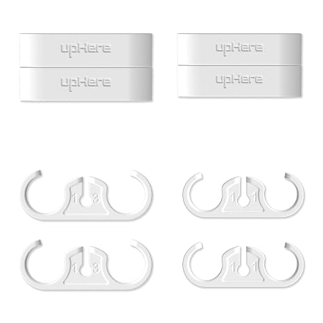 upHere CPU Liquid Coolers Tube Combs 8 Pieces Set =4 Pieces for Tube Diameter Up to 11 mm (0.43in)/4 Pieces for Tube Diameter Up to 13 mm (0.51in) White-CM408