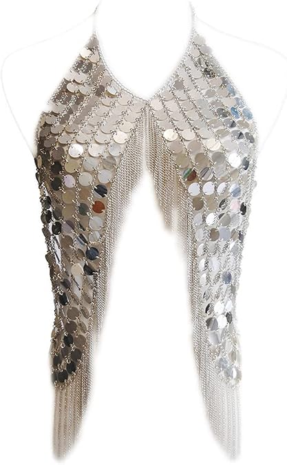 Sexy Body Chain Sequins Bra Chains Bikini Tassel Waist Chain