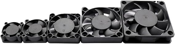 5015/4010/4020 12V&24V Cooling Turbo Fan Brushless 3D Printer Parts 2Pin Compatible with Extruder DC Cooler Blower Part Black Plastic Fans(4010 12V 20cm)