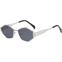Retro Hexagon Sunglasses for Women Trendy Vintage Gold Geometric Metal Sun Glasses Shades UV Protection