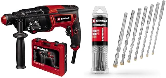 Einhell TC-RH 800 4F, Kırıcı Delici + Einhell SDS PLUS uç seti 7 parça, 6-14/160 mm