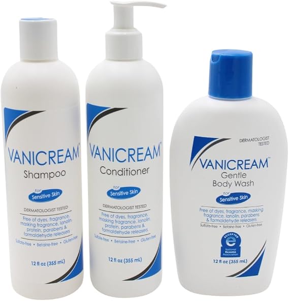 Vanicream Shampoo, Conditioner & Gentle Shower Gel 300ml Each