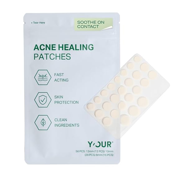 YOUR Improving Acne Patches: Professional Hydrocolloid Pimple Patch for Face; Ultra-Thin, Purifies & Alleviates Stubborn Blemishes, Promotes Healing, Effective Zit Treatment. Made in USA. 56 Count