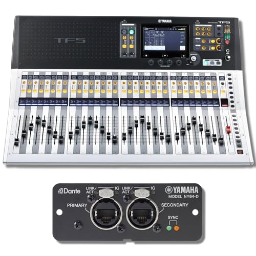 Yamaha TF5 32-Fader Digital Audio Mixer with Yamaha NY64-D Dante Digital Interface Card