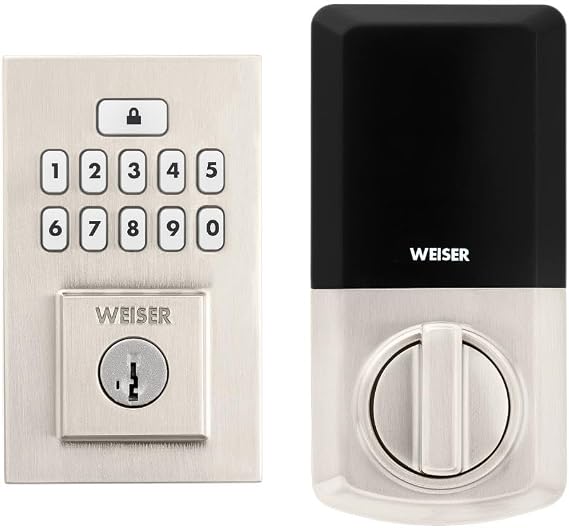 Contemporary SmartCode Electronic Keypad Deadbolt - Satin Nickel