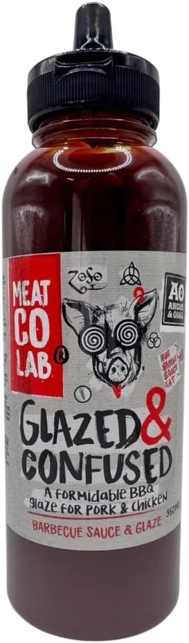 Angus & Oink | Glazed & Confused BBQ Sauce Sticky, Smoky & Sweet | Perfect for Pork, Ribs, Chicken & Burgers | Grilling, Roasting & BBQ Cooking | 350ml