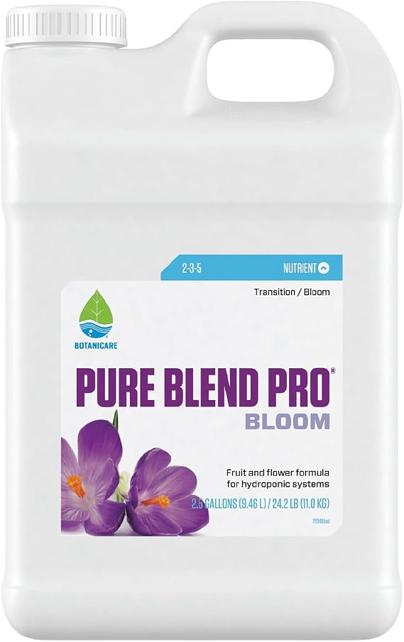 Botanicare Pure Blend Pro Bloom, Nutrient for Fruit and Flowers, 2-3-5, 2.5 gal.