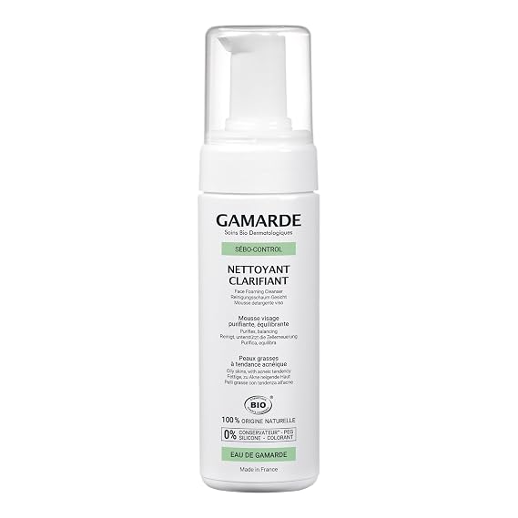 Gamarde Clarifying Cleanser - Purifying Acne Face Wash - Eliminates Excess Sebum and Impurities - Balances and Clears Oily Skin - 5.41 oz