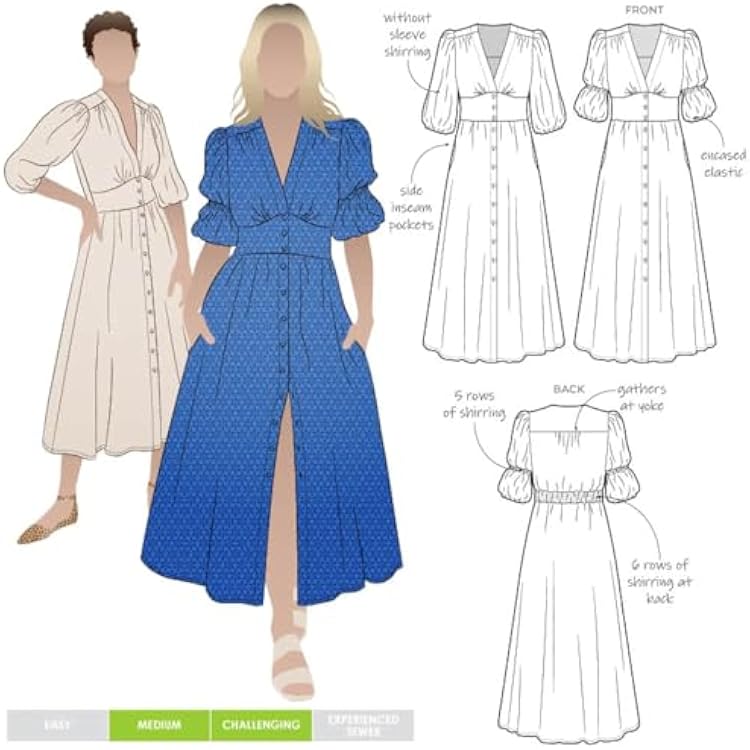 Style Arc Sewing Pattern - Belle Woven Dress Sizes 10-22