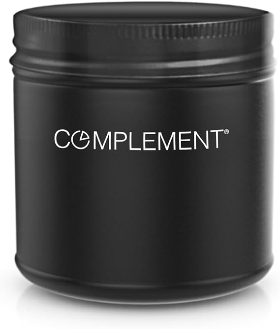 COMPLEMENT 60-day Supply Storage Refillable Matte Black Glass Jar