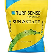 Barenbrug 25619 Turf Sense Grass Seed Grows in Areas of Sun and Partial Shade, 5 LB Bag