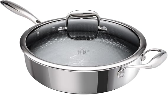 Hell's Kitchen Stainless Steel Frying Pan, Non Stick Frying Pan, Pfas Free