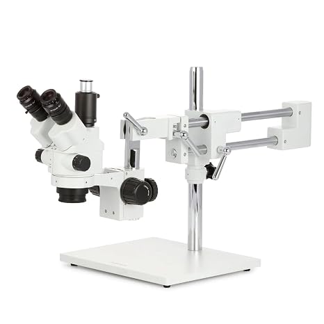 AmScope SM-4NTPZ Simul-Focal Lockable Zoom Microscope, 3.5X-90X