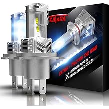 KATANA H4 Light Bulbs | 9003 Fog Light Bulbs Fanless Wireless Super Bright 6500K Xenon White Fog Light, Pack of 2