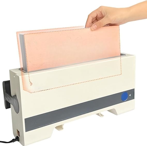 Hot Melt Glue Binding Machine, Fully Automatic Binding Machine, Automatic Book Clamp, Perfect Binding, Firm Binding, No Shedding, Document Submission, Planning, Reporting, A4 Binding for Home White