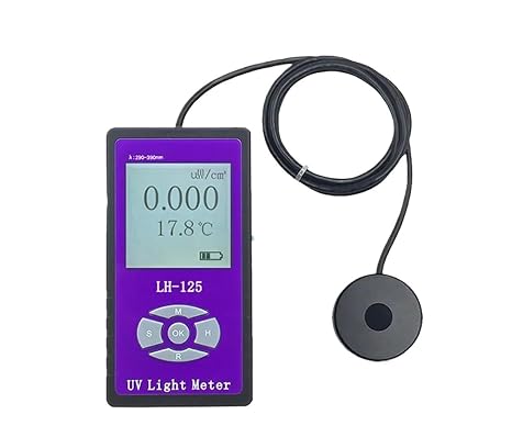 UVA + UVB LH-125 Barrier Ultraviolet Transmittance Penetration Rate Irradiance Detector Radiometer UV Light Meter