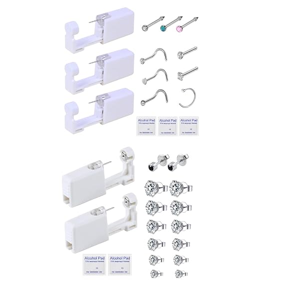 HYJLPAF 5 PACK Ear Nose Piercing Kit