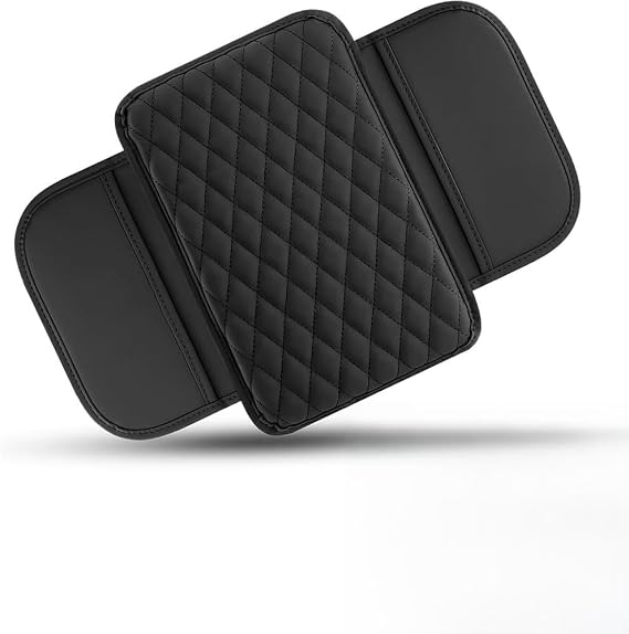 Car Armrest Box Cover Mat for Audi Q7 SQ7, Centre Console Lid Protector, Car Center Console Cover, Armrest Seat Box Cover Protector,BlackB