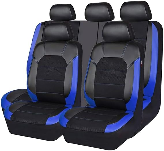 9 Pcs Full Set Car Seat Cover for Skoda Octavia 1998-2024,Front Rear Seat Covers Seat ProtectorComfortable Breathable Seat Cushion Interior Accessories,Blue