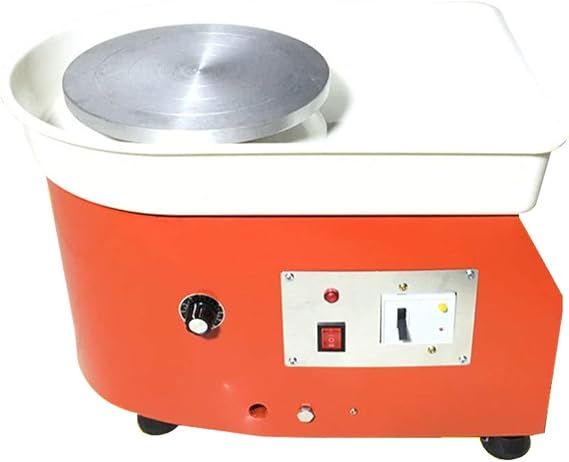 Huanyu Pottery Wheel Ceramic Machine 350W 25CM 9.8" Electric Clay Making Pottery Tool with Manual Speed Control for Ceramic Work Clay Art Craft DIY Clay (110V, Basin Non-Detachable)
