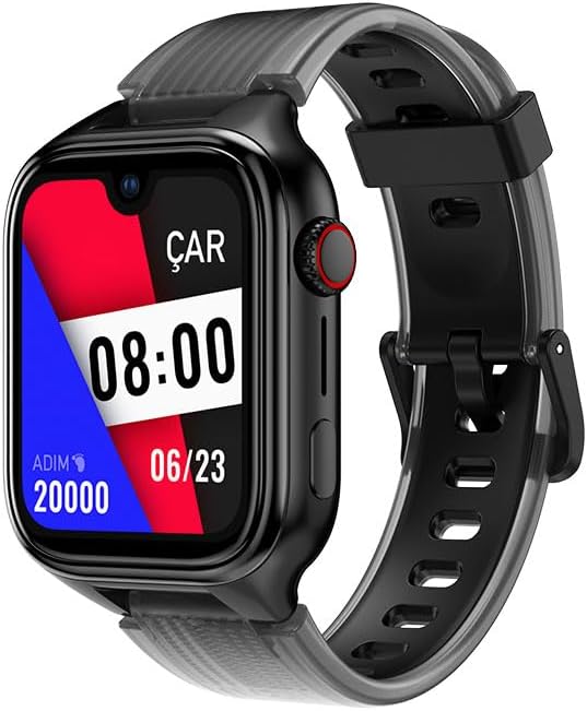 ttec Kidi Pro AMOLED Ekranlı GPS 4G Sim Kartlı Akıllı Çocuk Saati, 2KSW03 (Panter Siyahı)