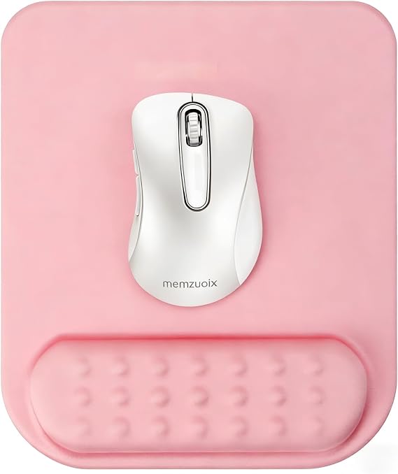 Wireless Mouse 2.4GHz 1400DPI White + Mouse Pad Pink