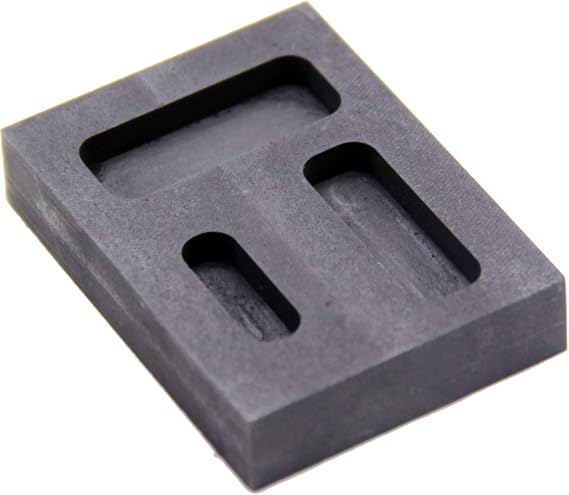 Silver Graphite Ingot Mold Crucible for Melting Casting Refining Scrap Precious Metal Jewelry, High Purity Refining Graphite, Melting Casting Mould for Gold Silver Aluminum Copper Brass Zinc Plumbum