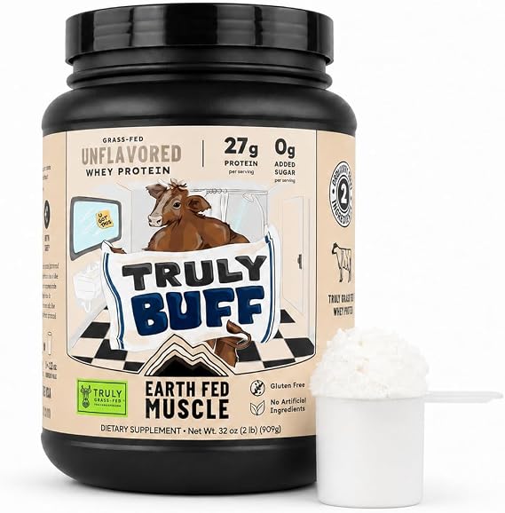 Earth Fed Muscle Truly Buff Unflavored Whey Protein Isolate