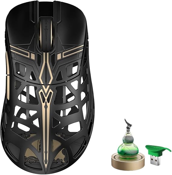 MK x WLMOUSE x The Swords Wireless 8K Mouse (Black Dot, Black)