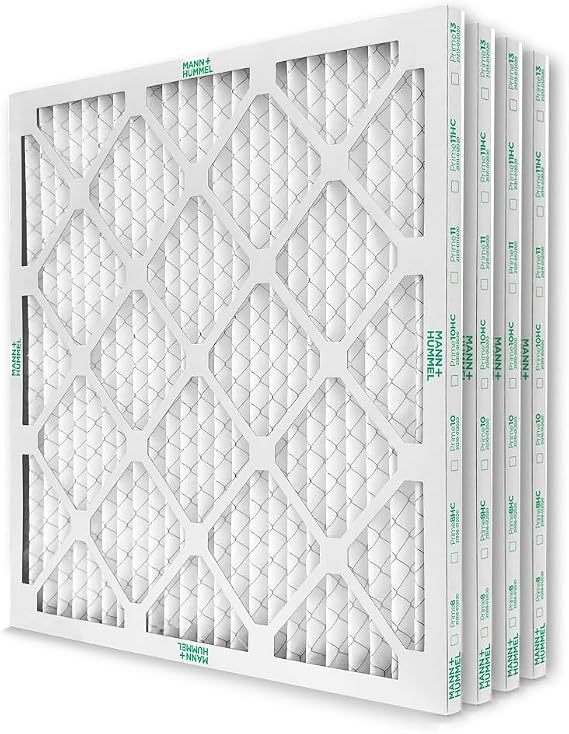 MANN+HUMMEL 18x20x1 MERV 13 Pleated 1" AC Furnace Air Filter. 4 Pack