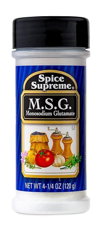 Spice Supreme M.S.G. Monosodium Glutamate, plastic shaker, 4.25-oz.