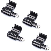 Farbetter 4-Pack Bicycle Brake Cable Guide, CNC Aluminum Alloy & Stainless Steel, Black, 5.6mm, 4 Pieces