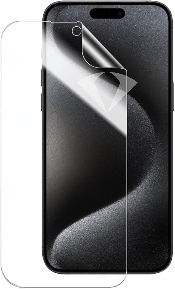 HARVORTEZ iPhone 15/16 Kırılmaz Garantili Ekran Koruyucu, Anti-Statik Toz Engelleyici, Flex Darbe Emici Ekran Filmi, Kılıf Dostu, Kristal Netlik - Kırılmaz Film