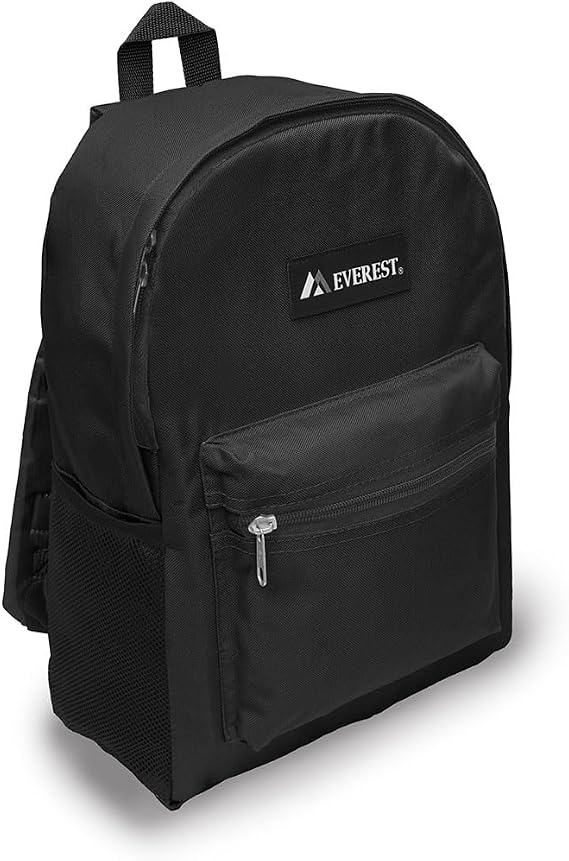Everest Basic Laptop Backpack w/Dual Side Mesh Pocket