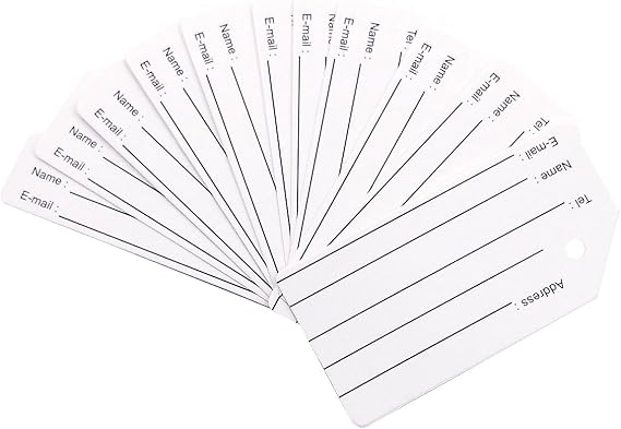 10Pack Name ID Card Blank Fit for Luggage Tags by Ovener