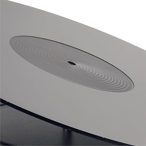 Hudson Hi-Fi Acrylic Turntable Mat 11.75 Anti-Static Turntable Slipmat with Label Recess 1/8 Thick Acrylic Platter Mat for Vinyl LP Record Players Black